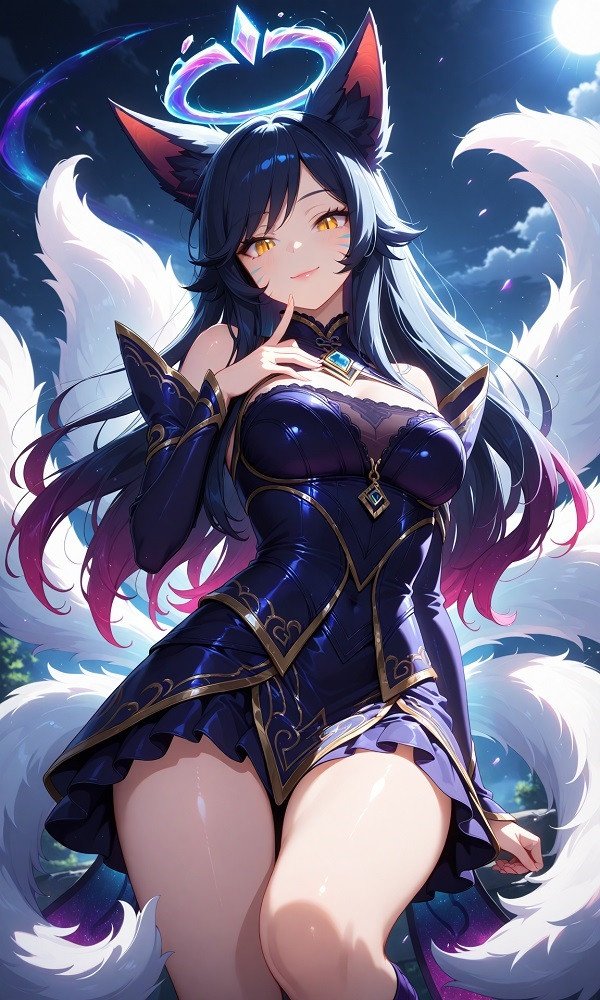 Cận cảnh gương mặt Ahri sexy với làn da không tì vết