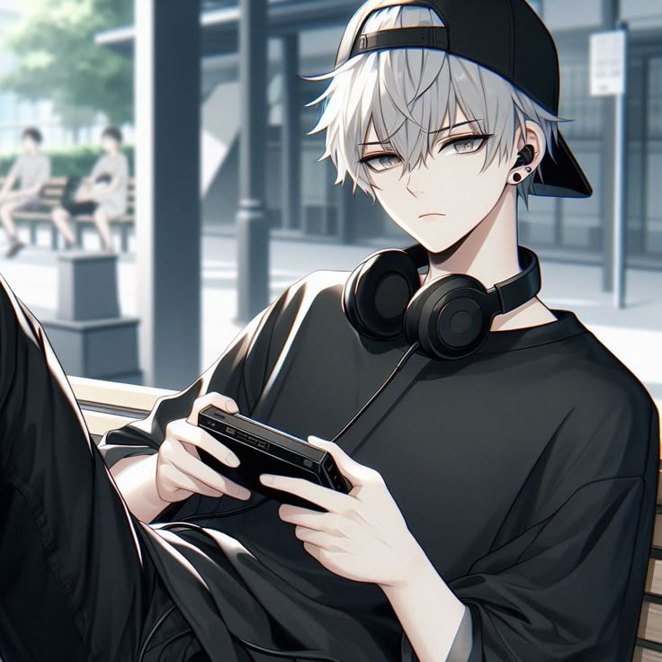 Cận cảnh gương mặt anime nam với ánh mắt sắc lạnh xuyên thấu