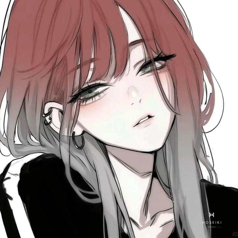 Cận cảnh gương mặt nhân vật anime nam với biểu cảm lạnh lùng