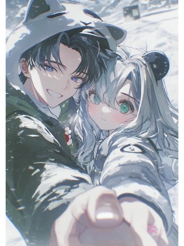 Cặp đôi anime chia sẻ khoảnh khắc vui vẻ, nụ cười rạng rỡ