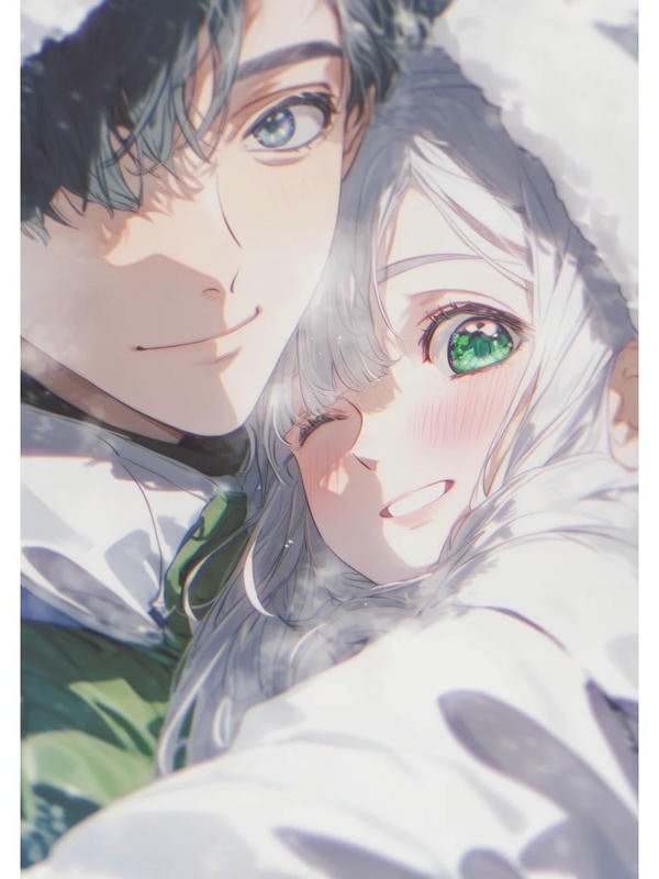 Cặp đôi anime cùng nhau ngắm pháo hoa, không khí lãng mạn