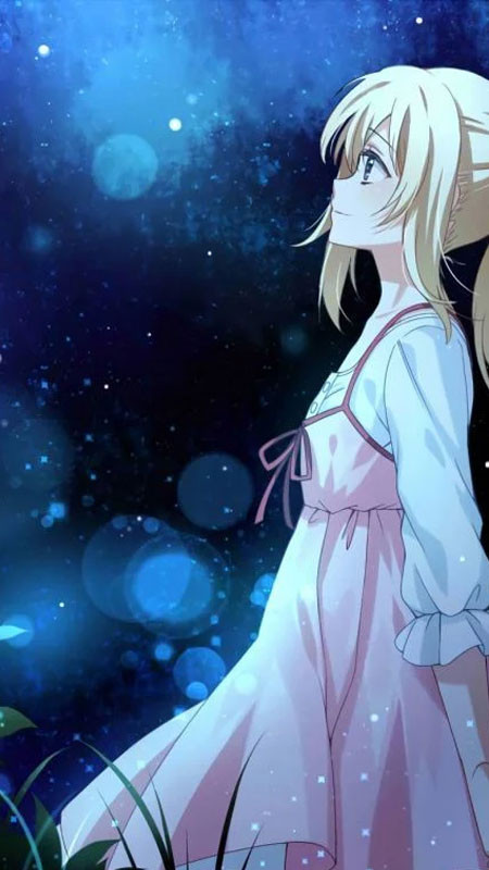 Cặp đôi anime đứng sát bên nhau