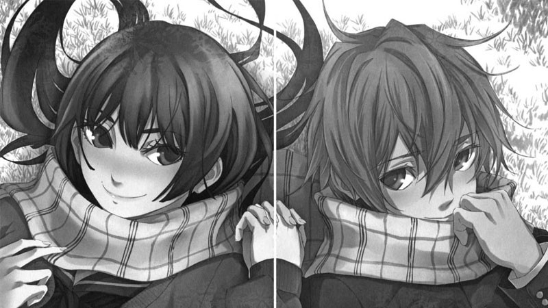 Cặp đôi anime trắng đen dưới ánh trăng