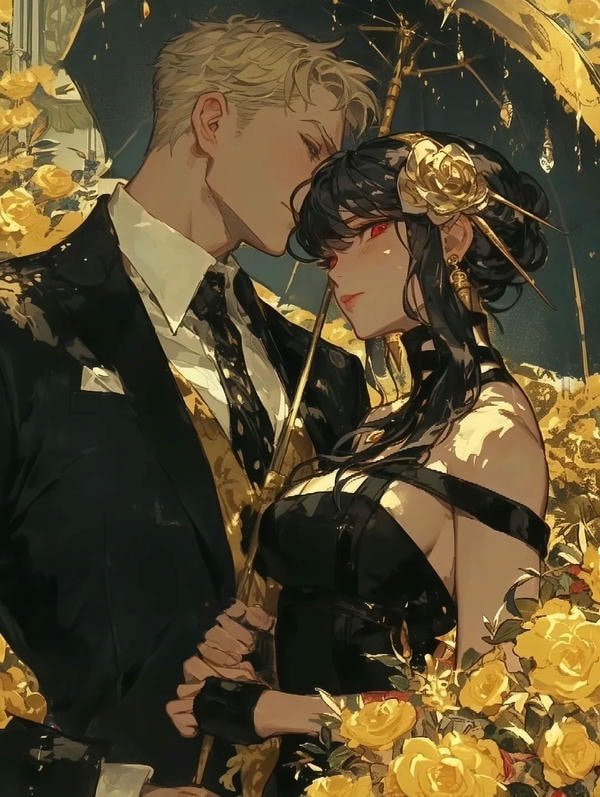 Cặp đôi anime trong bối cảnh mùa thu lãng mạn