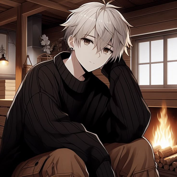 Cậu trai anime lạnh lùng với mái tóc trắng và ánh nhìn vô cảm