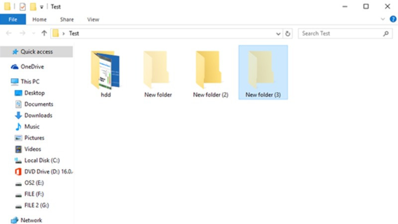 Cấu trúc cây thư mục hiển thị cách tổ chức file và folder lồng nhau