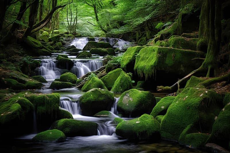 Cây dương xỉ mọc um tùm dưới tán cây rừng, ảnh cây xanh dương xỉ