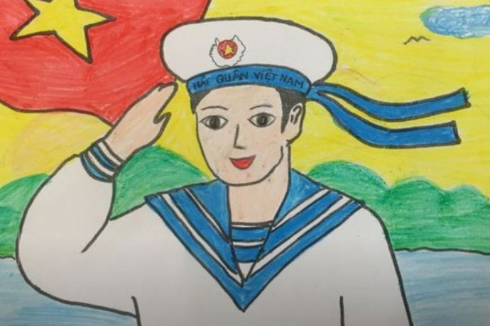 Chân dung chú bộ đội với nụ cười hiền hậu