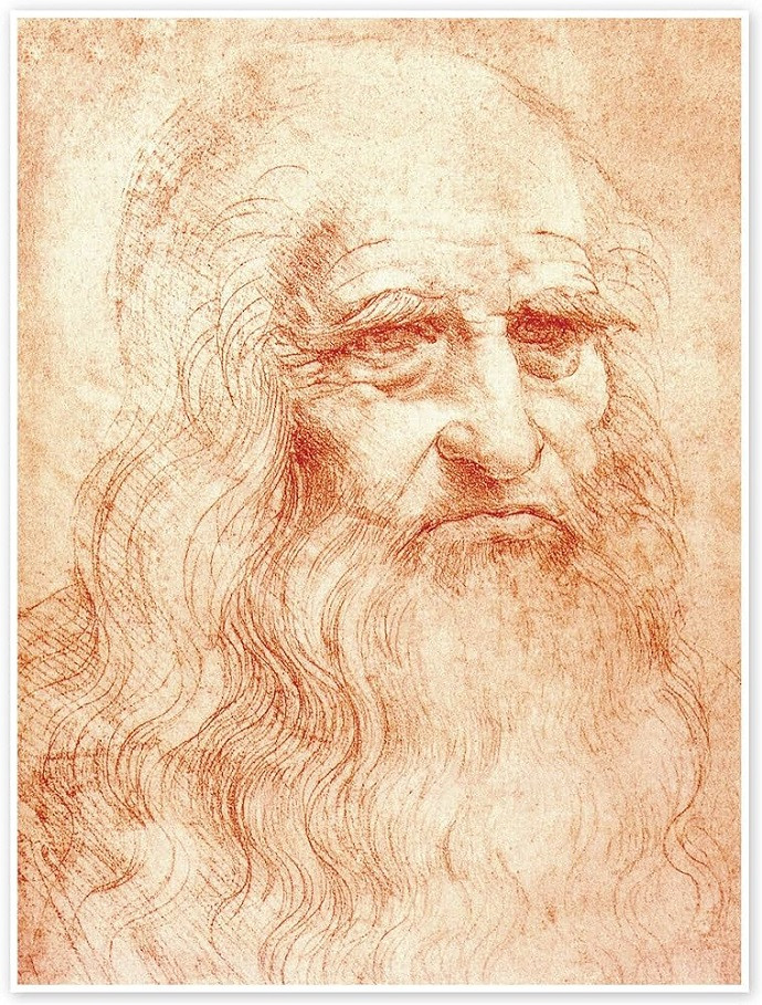 Chân dung Người Đàn Ông bằng Phấn Đỏ, được cho là tự họa của Leonardo da Vinci ở tuổi già