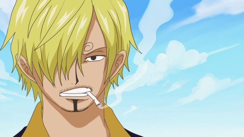 Chân dung Sanji với độ chi tiết cao, làm nổi bật mái tóc vàng và biểu cảm