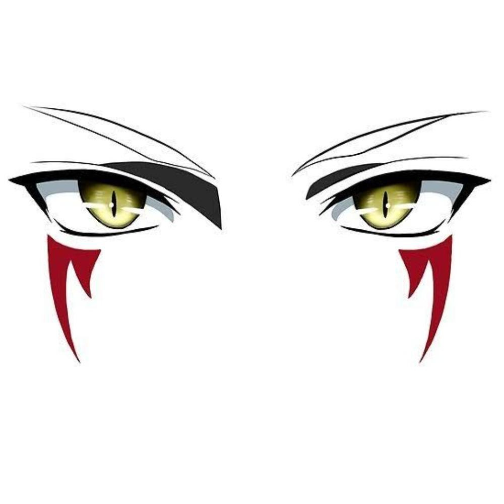 Chi tiết vẽ đôi mắt anime với đường nét mí mắt và lông mi tỉ mỉ