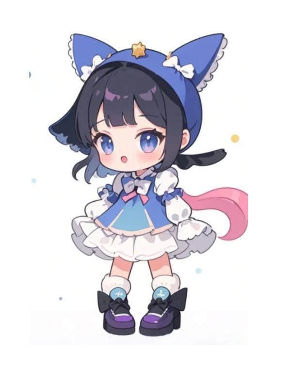 Tuyển tập hình ảnh chibi nữ cute đơn giản đáng yêu Chibi nữ đơn giản mặc đồ đi học