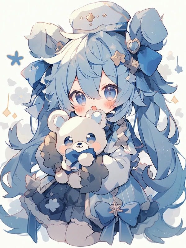 Tuyển tập hình ảnh chibi nữ cute đơn giản đáng yêu Chibi nữ đơn giản và chiếc bánh
