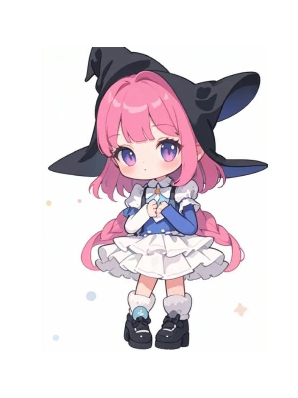 Tuyển tập hình ảnh chibi nữ cute đơn giản đáng yêu Chibi nữ tóc dài mặc áo phông, tạo dáng đáng yêu