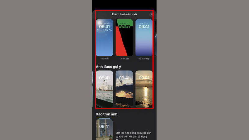 Chọn ảnh để áp dụng hiệu ứng chiều sâu cho màn hình khóa