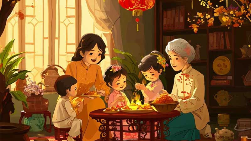 Chọn ảnh nền Tết 2025 với phong cách và màu sắc phù hợp