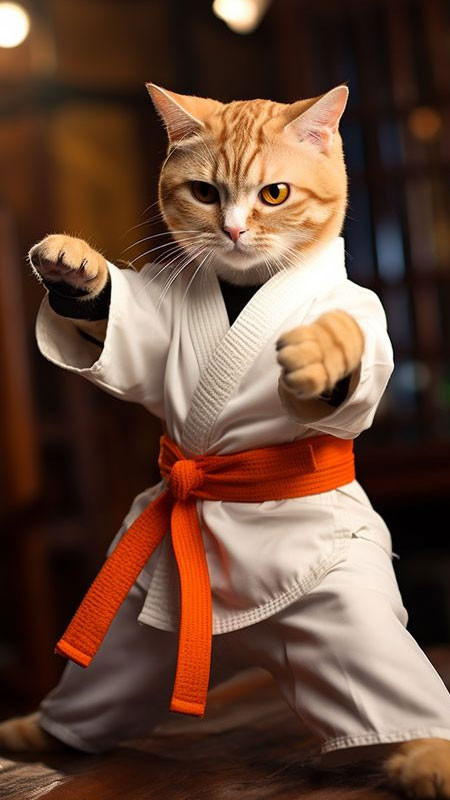 Chú mèo ngầu đội chiếc mũ len màu sắc, đáng yêu nhưng vẫn có nét chất riêng