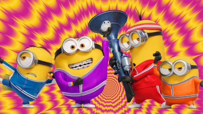 Chú Minion Dave với hai mắt và tóc chẻ ngôi giữa