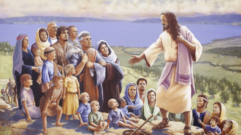 Chúa Giêsu ban phước lành tay giơ lên