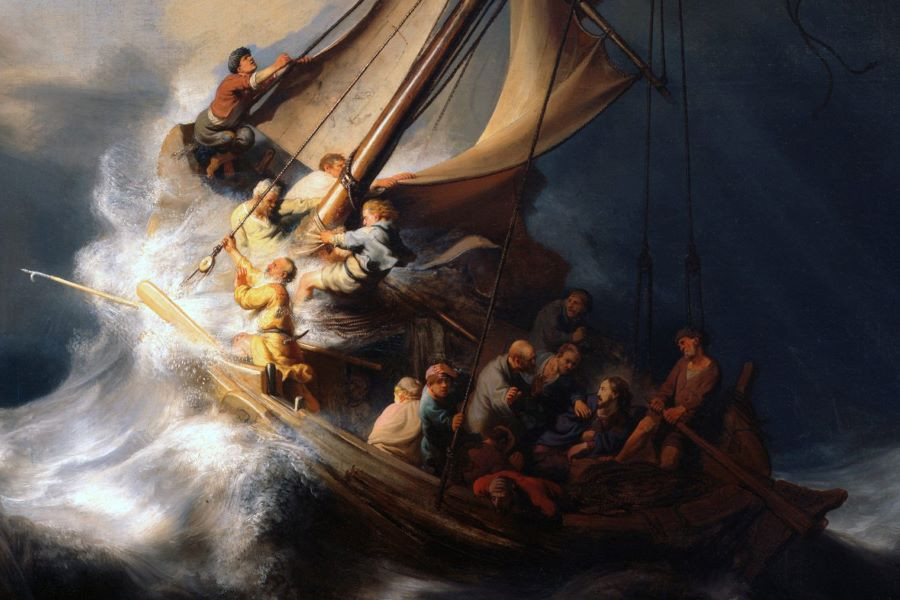 Chúa Trong Cơn Bão ở Hồ Galilee của Họa sĩ Rembrandt