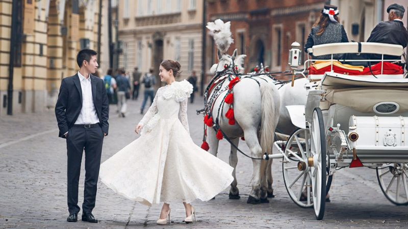 Chụp ảnh cưới đẹp phong cách Châu Âu cổ điển