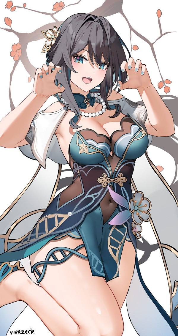 Cô gái anime sexy giữa khung cảnh hoàng hôn thơ mộng