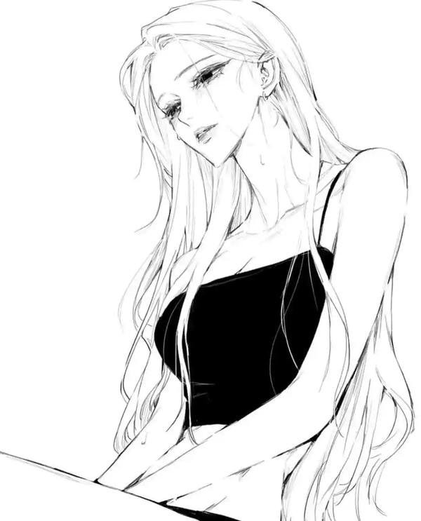 Cô gái anime trong bối cảnh thiên nhiên