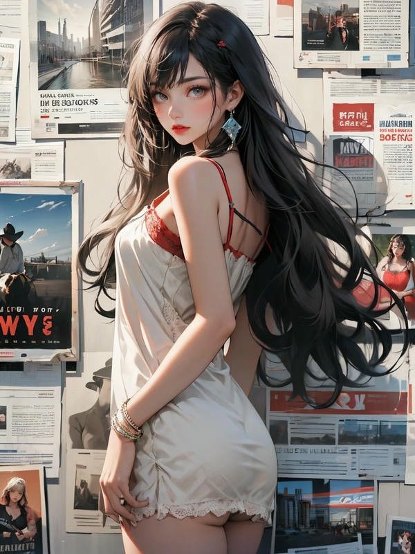 Cô gái anime với nụ cười bí ẩn