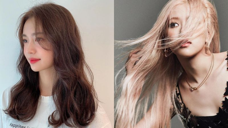 Cô gái dùng mái tóc dài che một phần mặt, tạo dáng chụp ảnh che mặt với góc thấp