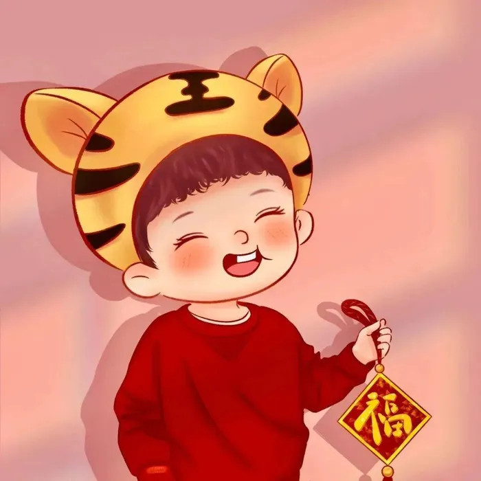 Con hổ chibi dáng đứng đáng yêu
