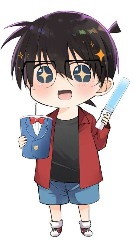 Conan chibi ngầu đang chạy nhanh