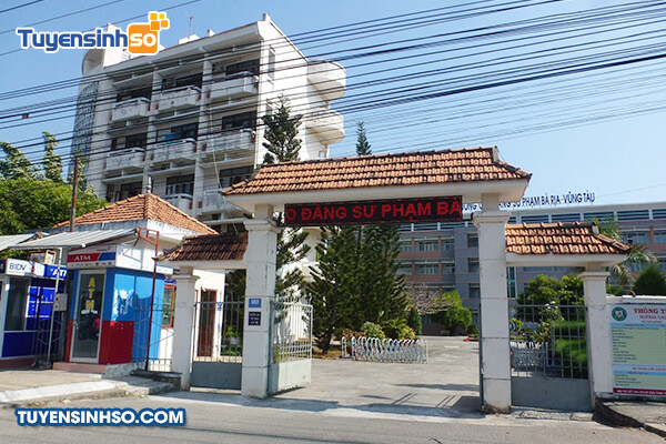 Cổng chính Trường Cao đẳng Sư phạm Bà Rịa - Vũng Tàu khang trang