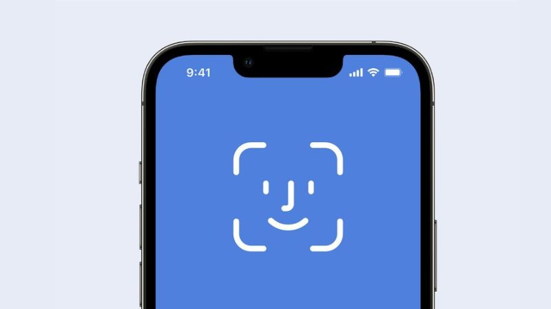 Công nghệ Face ID dùng nhận diện khuôn mặt để mở khóa thiết bị và xác thực danh tính người dùng