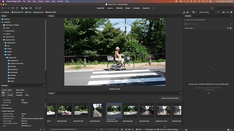 Cửa sổ cài đặt các tác vụ tự động hóa hàng loạt trong Adobe Bridge