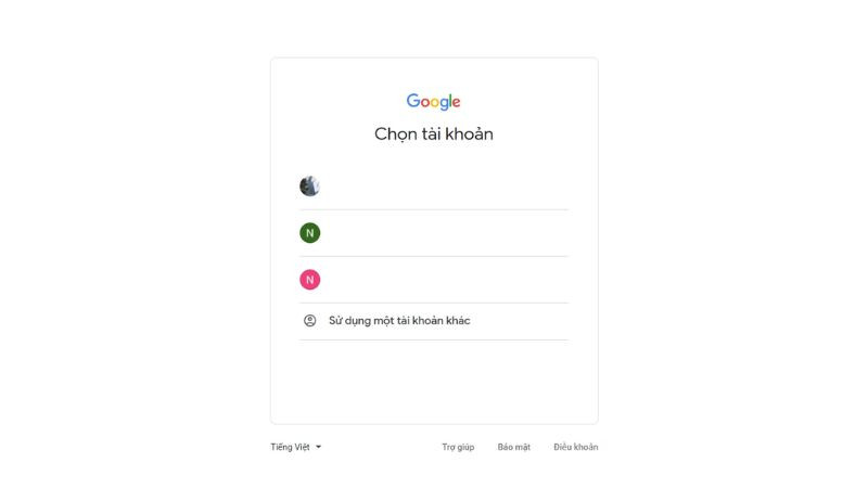 Danh sách các tài khoản Gmail tìm được dựa trên thông tin khôi phục