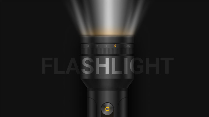 Đèn pin đang nhấp nháy theo tín hiệu mã Morse SOS