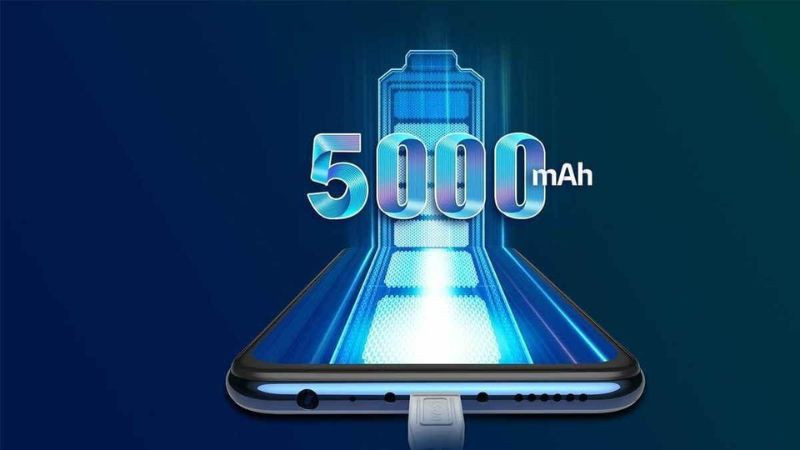 Điện thoại thông minh có dung lượng pin 5000mAh, phù hợp sử dụng lâu dài