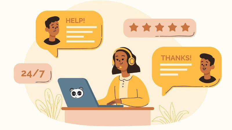 Đồ họa minh họa việc phân tích dữ liệu để xác định nhu cầu và hành vi của khách hàng.