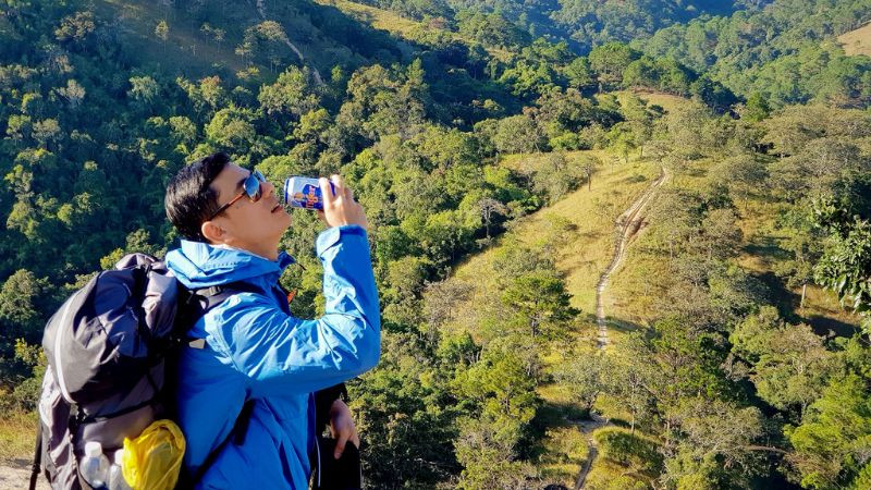 Đồi cỏ xanh mướt trải dài trên cung đường trekking Tà Năng - Phan Dũng