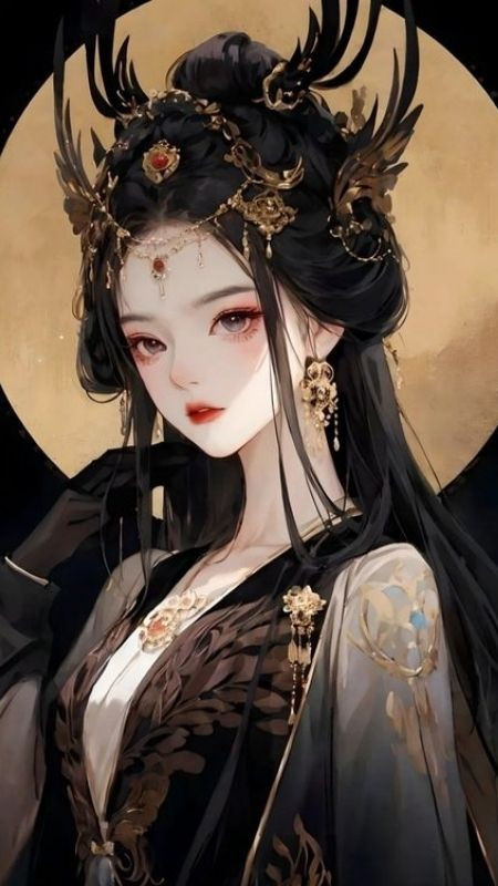 Đôi mắt đầy lạnh lùng và sắc lạnh của nàng cổ trang