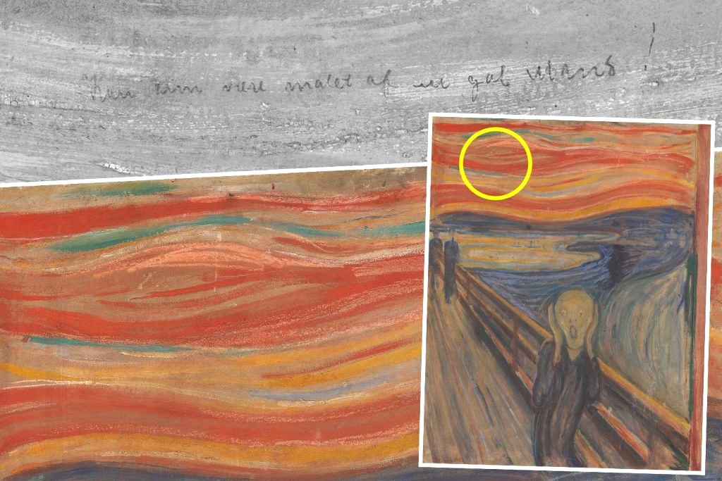 Dòng chữ &quot;Chỉ có thể do một kẻ điên vẽ&quot; trên bức tranh Tiếng thét