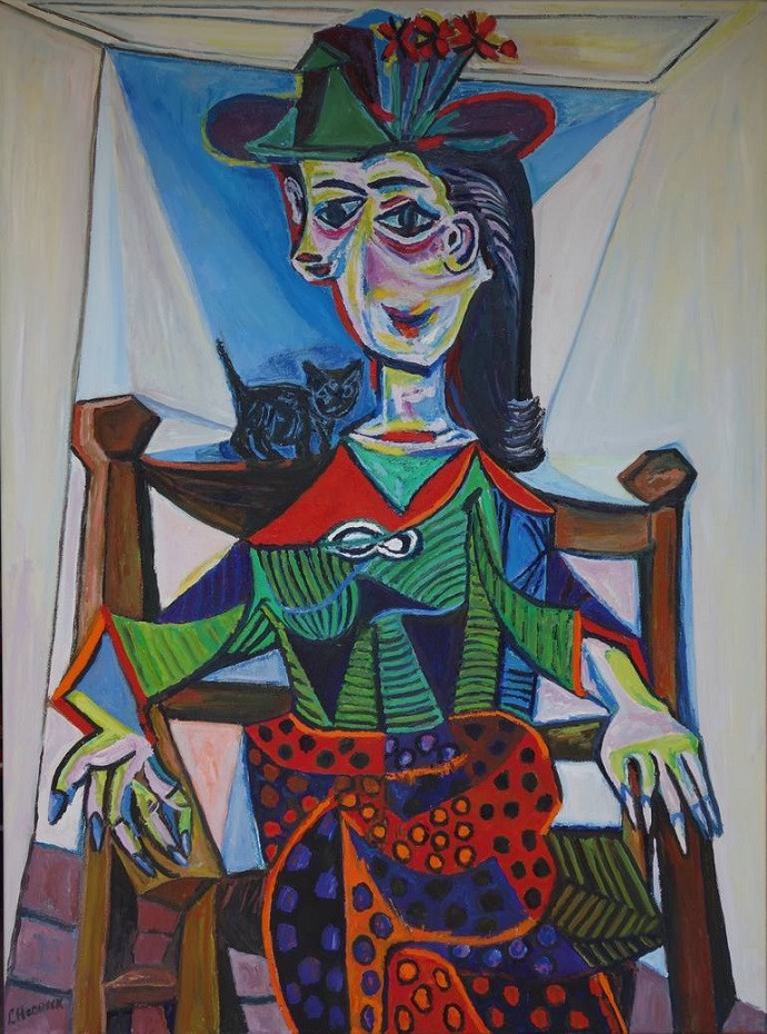 Dora Maar với Mèo của Picasso, chân dung người tình với phong cách đặc trưng và hình ảnh con mèo quyền uy.