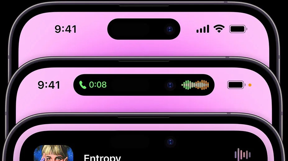 Dynamic Island hiển thị thông báo cuộc gọi đến trên iPhone