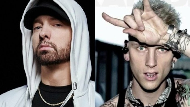 Eminem và Machine Gun Kelly, hai rapper nổi tiếng với những bài diss
