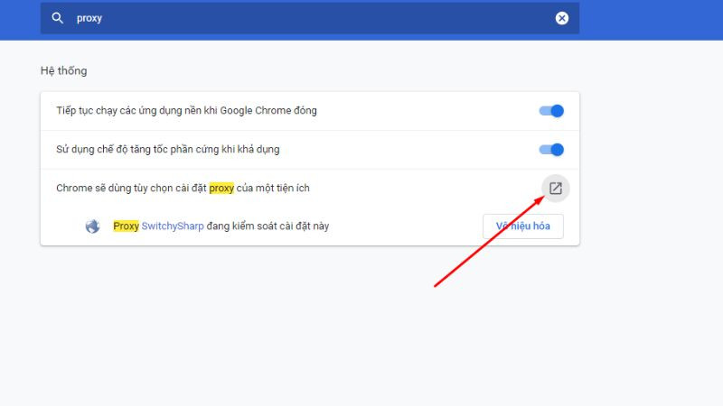 Giao diện cài đặt Settings trong Chrome, chọn Nâng cao