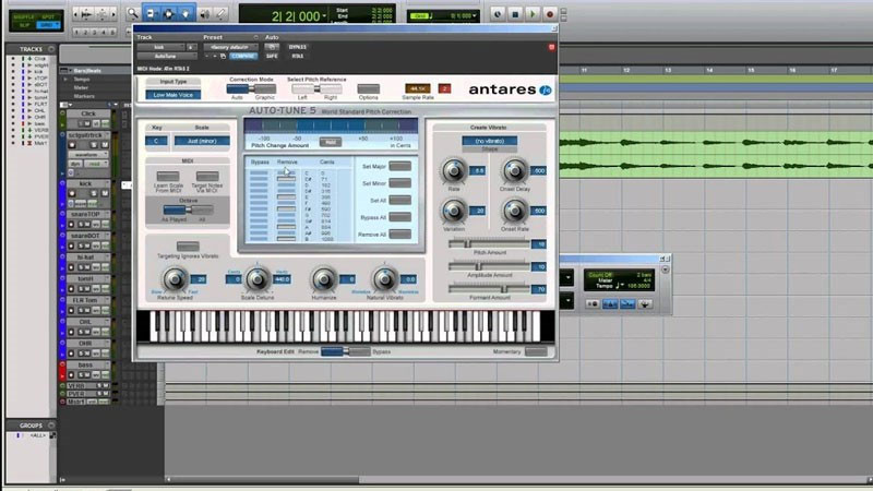 Giao diện người dùng hiển thị tính năng Automatic Mode của phần mềm Auto-Tune.