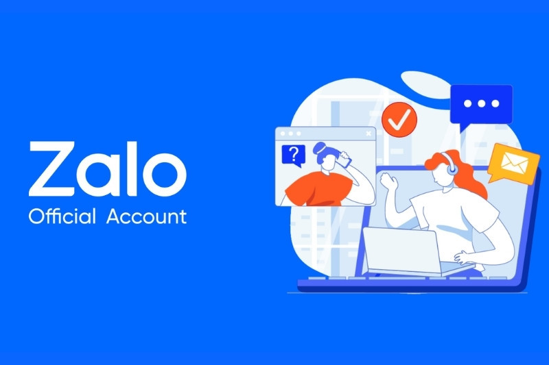 Giao diện quản lý Zalo Official Account với tùy chọn Thay đổi ảnh bìa