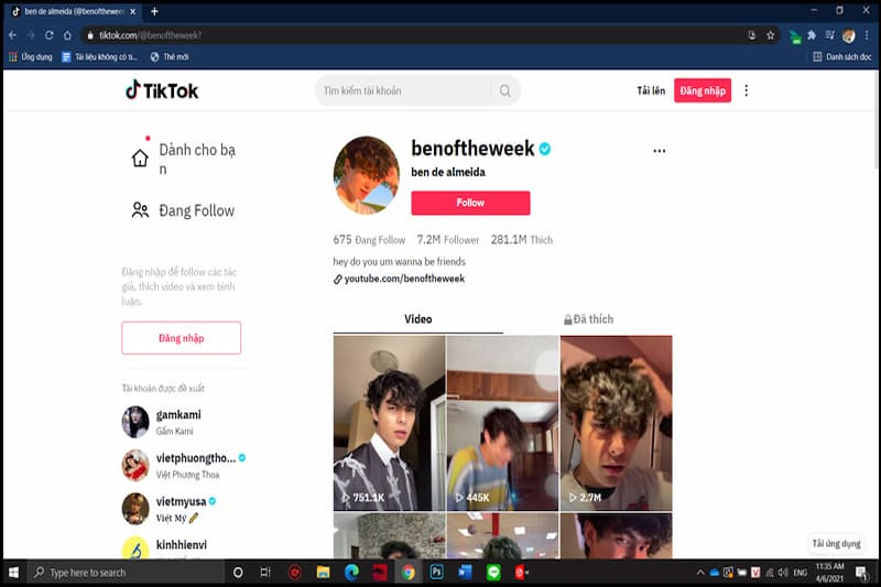 Giao diện ứng dụng TikTok hiển thị nhiều video dạng ngắn, thể hiện sự phổ biến của nội dung POV trên nền tảng này.