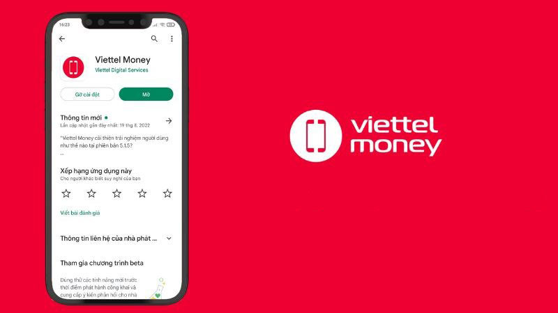 Giao diện ứng dụng Viettel Money, nền tảng ngân hàng số cho phép thanh toán đa dạng trên mọi loại điện thoại và mạng di động