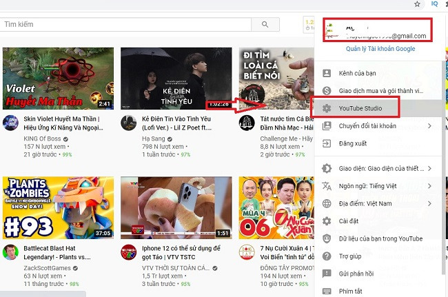 Giao diện YouTube Studio hiển thị thông báo xác nhận bản quyền Content ID